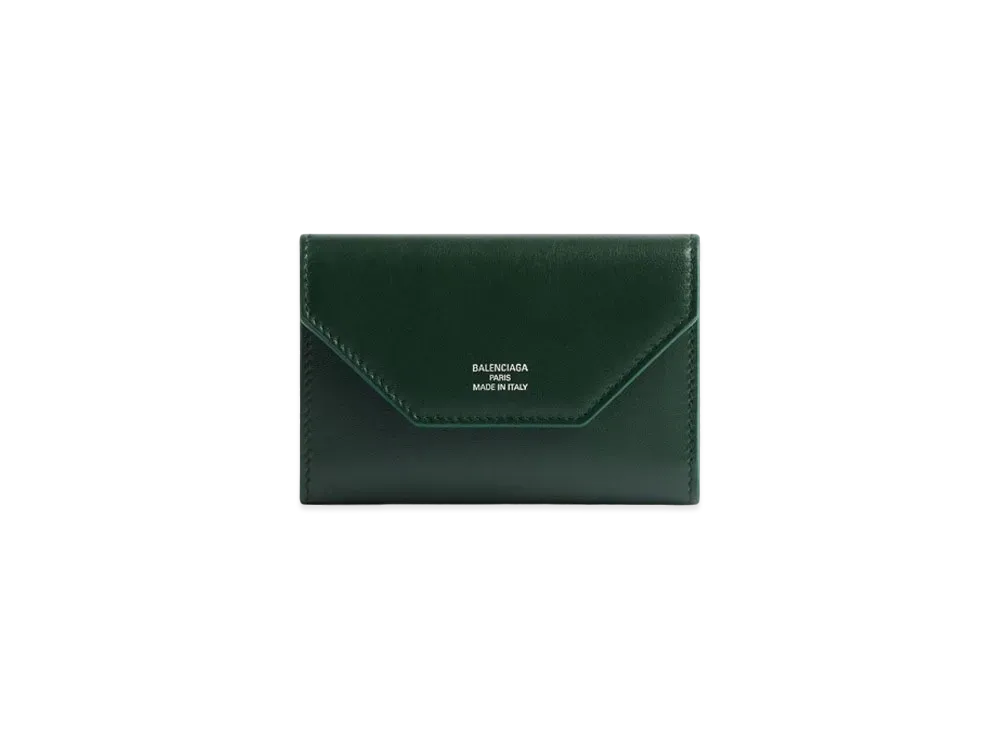 BALENCIAGA Envelope Key Case with Split Ring Smooth Calfskin Japan Exclusive "Dark Green"