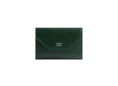 BALENCIAGA Envelope Key Case with Split Ring Smooth Calfskin Japan Exclusive "Dark Green"