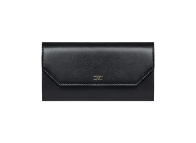 BALENCIAGA Envelope Slim Continental Wallet "Black/Dark Gray"