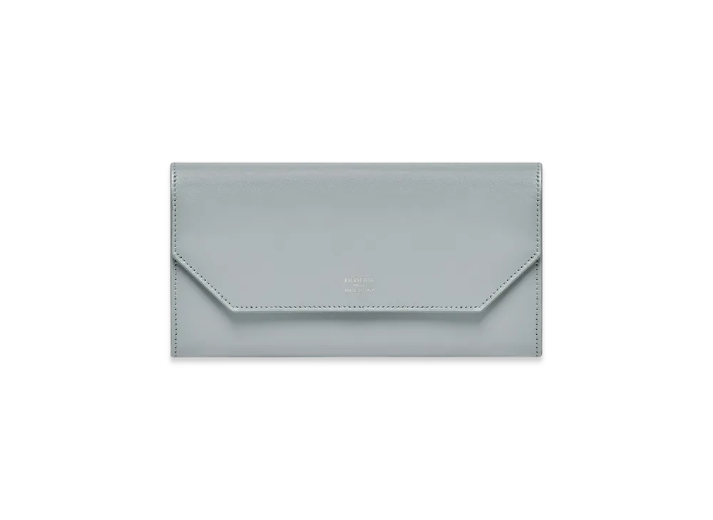BALENCIAGA Envelope Slim Continental Wallet "Grey"