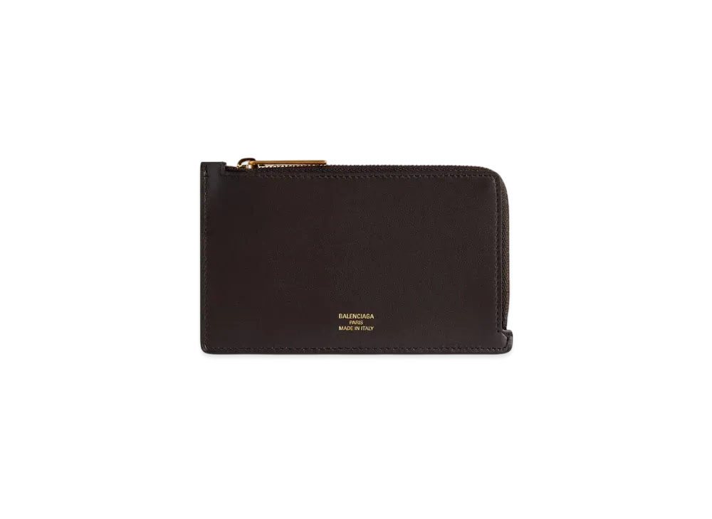 BALENCIAGA Envelope Long Coin and Card Holder Japan Exclusive "Brown/Butter Yellow"