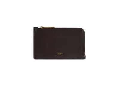 BALENCIAGA Envelope Long Coin and Card Holder Japan Exclusive "Brown/Butter Yellow"