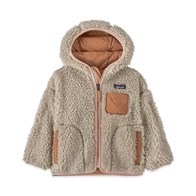 Patagonia Baby Retro-X Hoodie "Natural w/Mallow Pink"