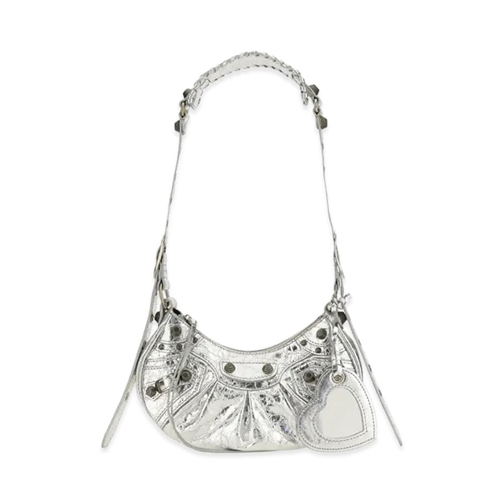 BALENCIAGA Women's Le Cagole Xs Shoulder Bag "Silver"