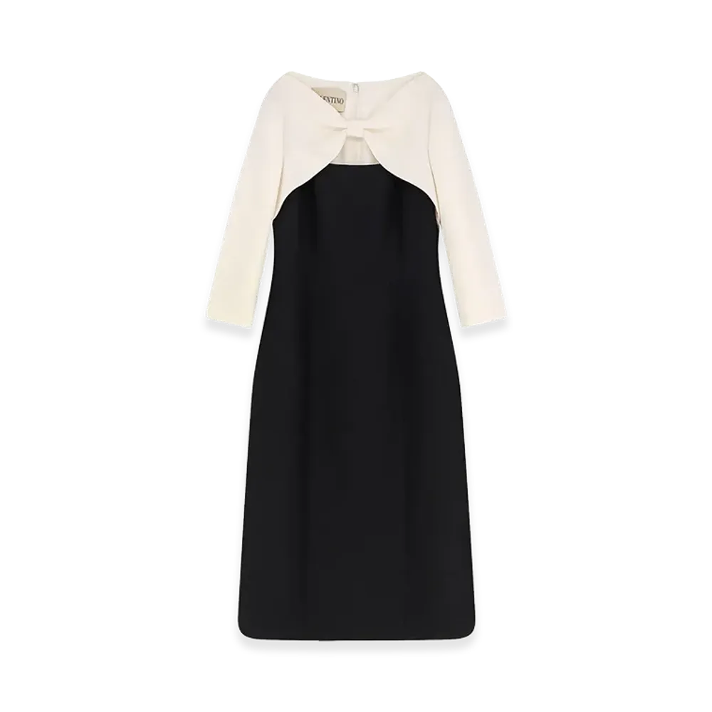 Valentino Women's Crepe Midi Dress "Gray"