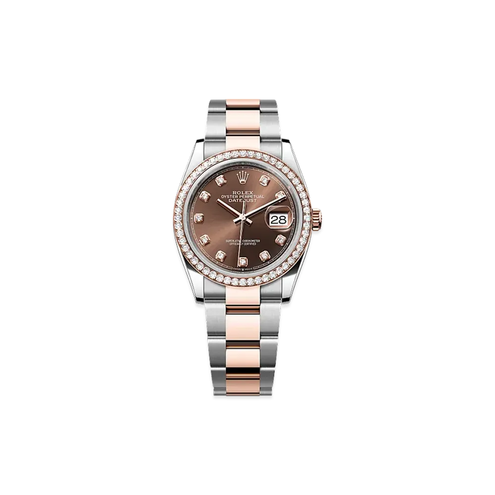 ROLEX Datejust 36 Oystersteel & Everose Gold Diamond "Chocolate"