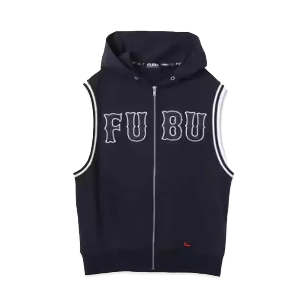 atmos pink x FUBU Atch Logo Sweat Vest "Black"