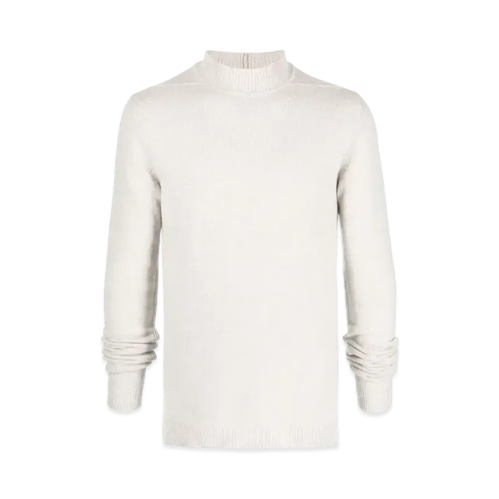 RICK OWENS Mockneck Pullover "White"