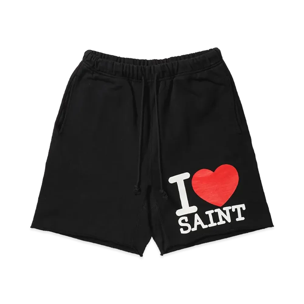 SAINT Mxxxxxx Sweat Shorts I Love Saint "Black"