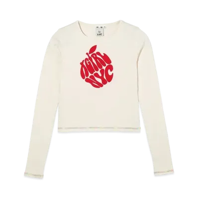X-Girl Apple Baby L/S Tee "White"