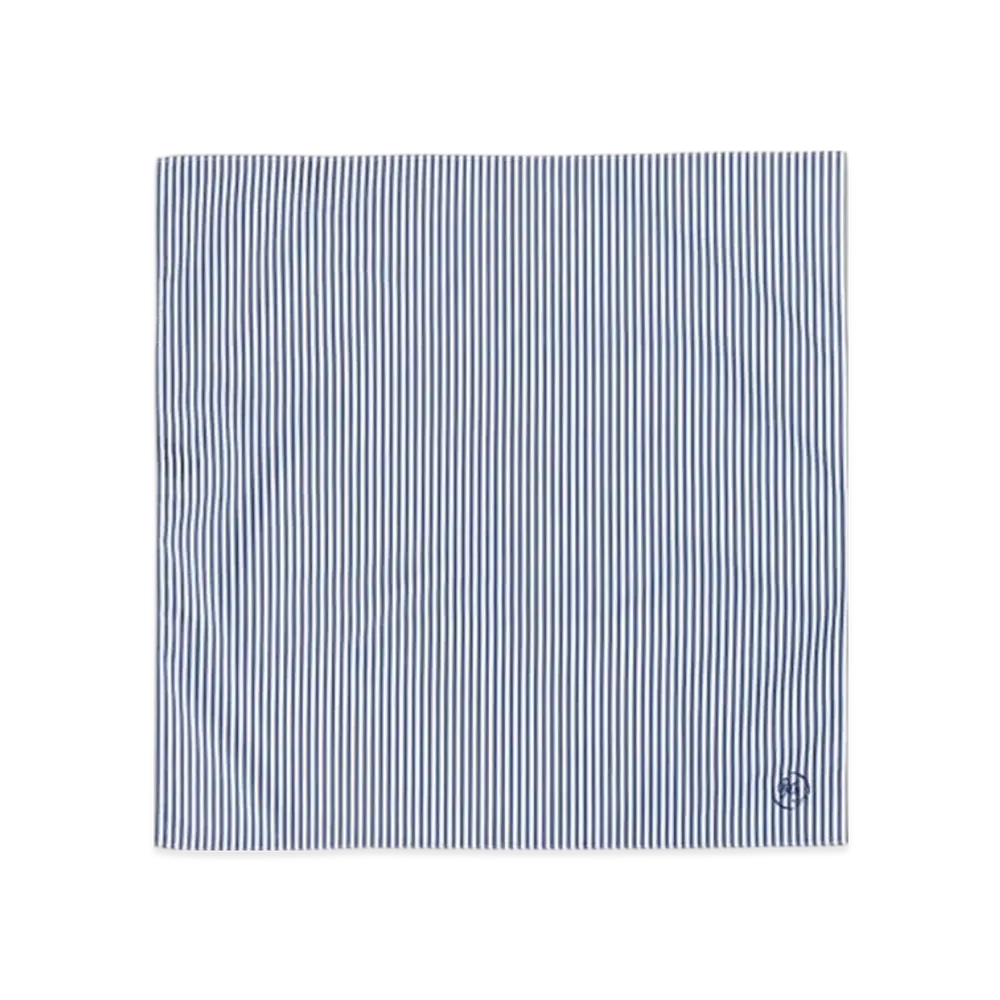 BEAMS Striped Handkerchief "Navy"