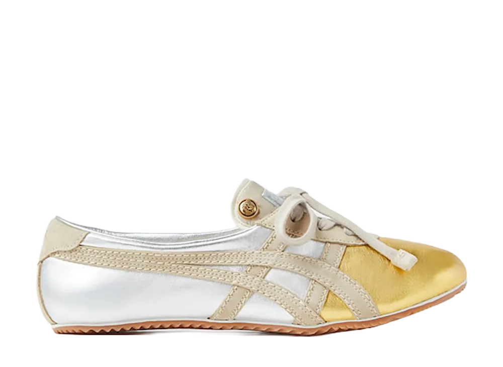 Versace × Onitsuka Tiger Tai-Chi Sakura Metallic Sneaker "Silver/Gold"