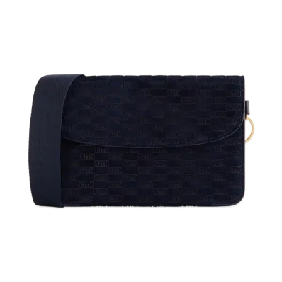 Kith Monogram Suede Envelope K20 Bag "Ink"
