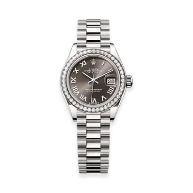 ROLEX Lady-Datejust 28mm White Gold Diamond 279139RBR "Dark Grey"