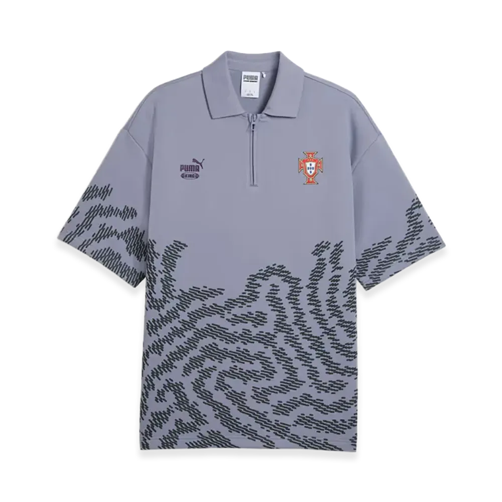 PUMA x Salehe Bembury x Portugal Football King Short Sleeve Polo Shirt "Gray Sky"