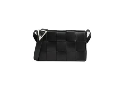 Bottega Veneta Cassette Crossbody Bag "Black/Parrot Green"