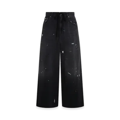 MM6 Maison Margiela Women's Patent Leather Stain Jeans "Black"