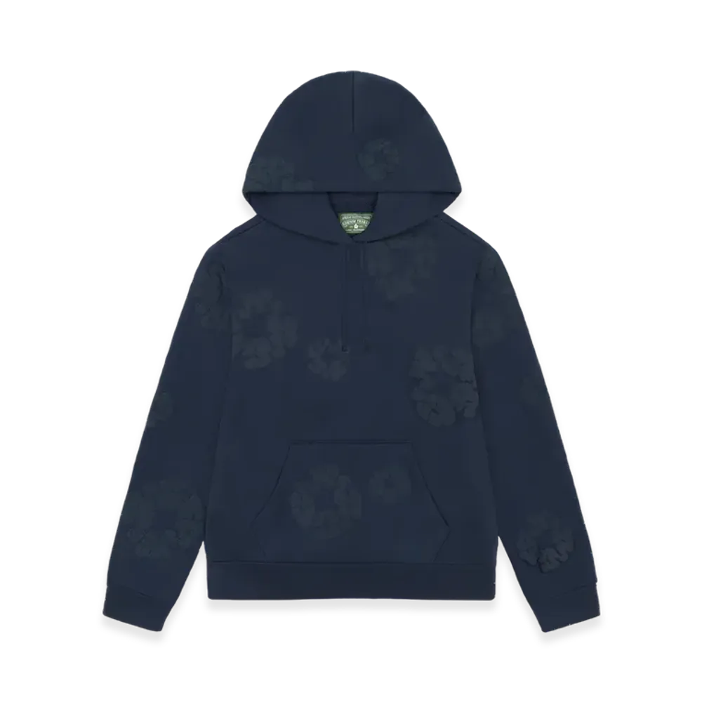 DENIM TEARS Mono Cotton Wreath Hoodie "Navy"