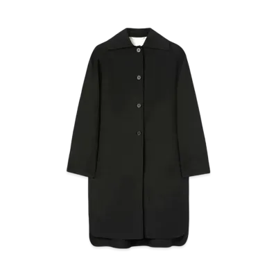 Jil Sander Women's Double Cotton Coat "Black"