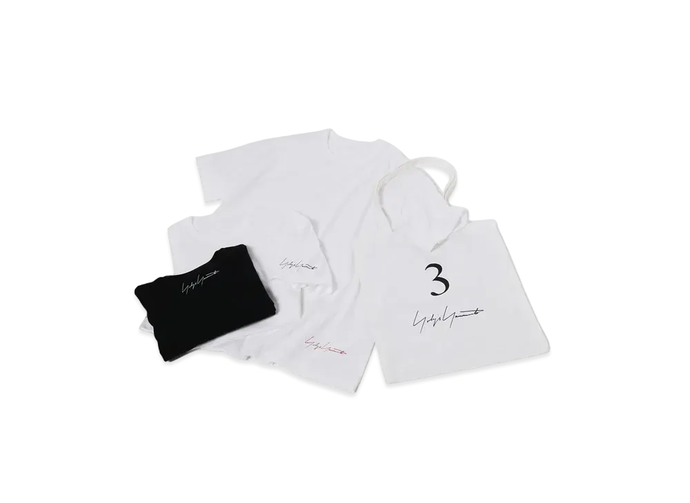 Yohji Yamamoto 3 PACK T-SHIRT "White/White/Black"