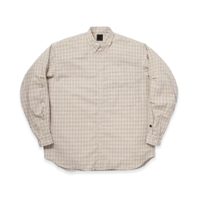 DAIWA PIER39 Tech Button Down Shirt L/S Gren Plaid "Ecru"