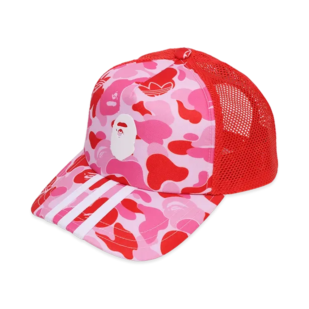 A BATHING APE x adidas Camo Mesh Cap "Pink"