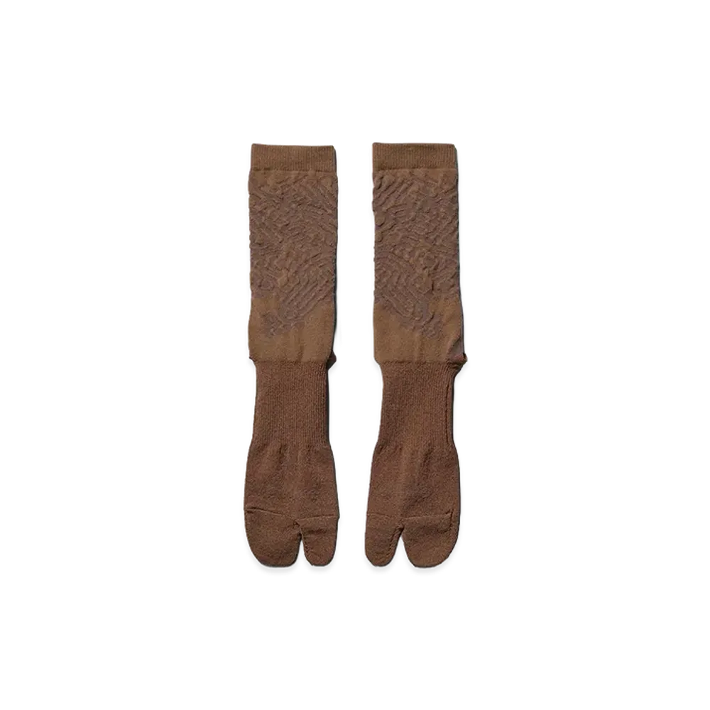 Goldwin 0 Paper Fiber Tabi Mid Cut Socks "Mocha"