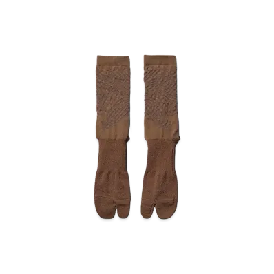 Goldwin 0 Paper Fiber Tabi Mid Cut Socks "Mocha"