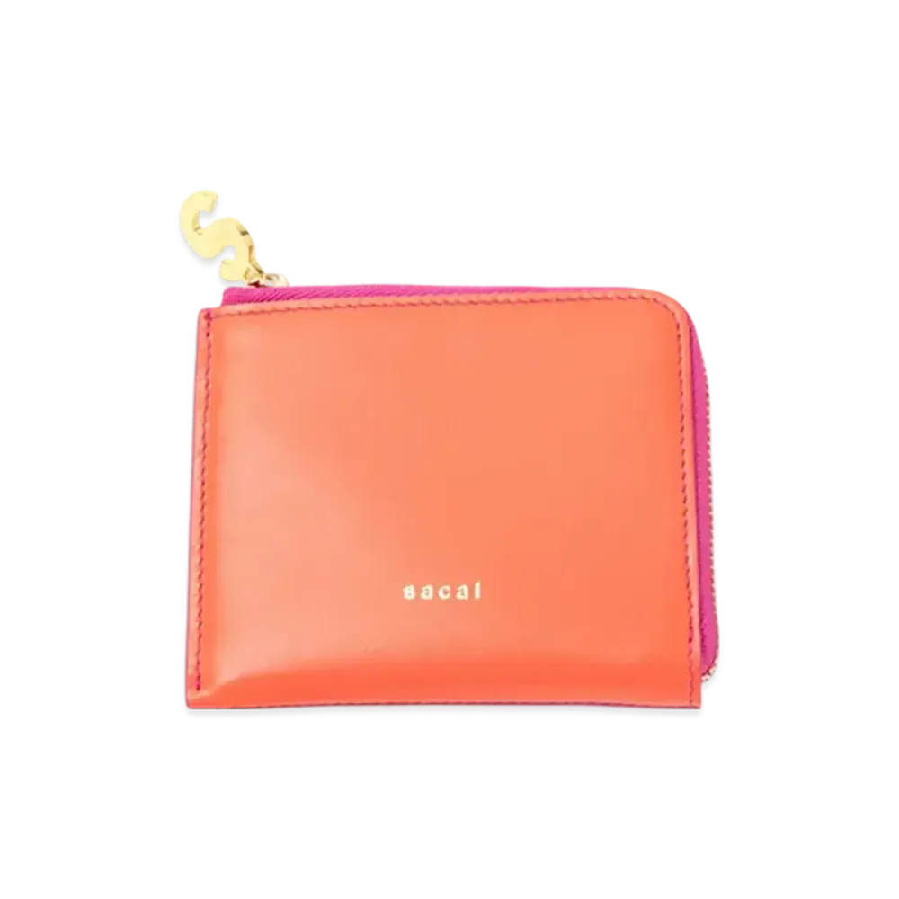 sacai Bicolor Half Wallet "Orange/Pink"