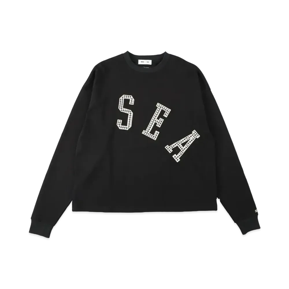 WIND AND SEA (GINGHAM) L/S TEE "Black"