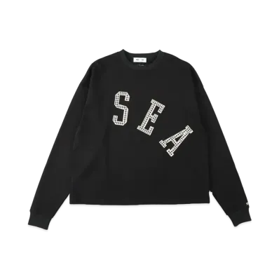WIND AND SEA (GINGHAM) L/S TEE "Black"