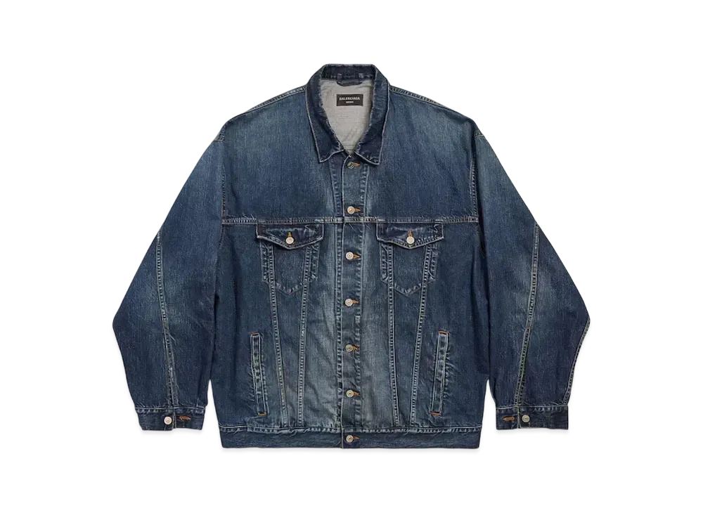 BALENCIAGA Women's Tape Type Oversized Jacket "Blue"