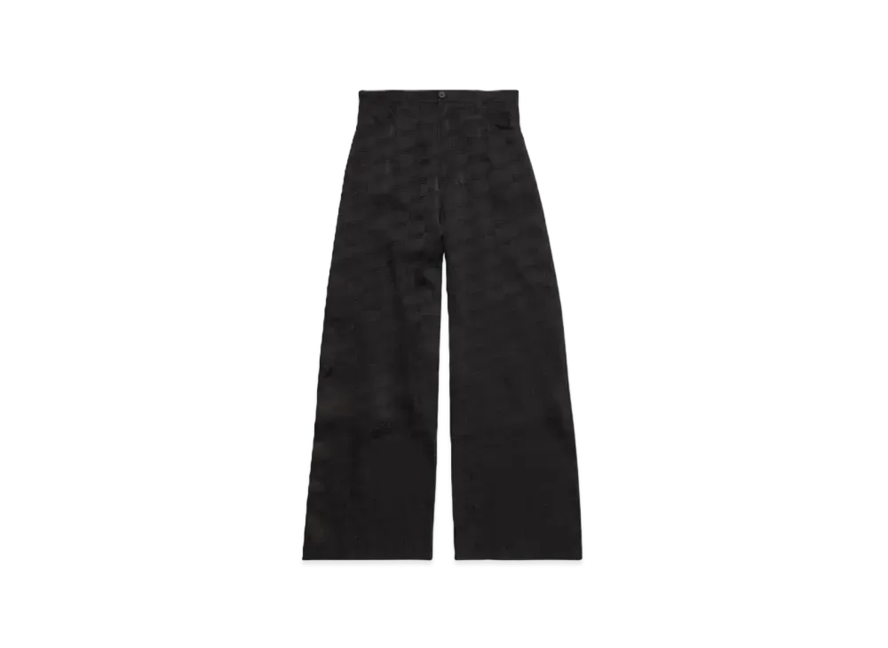 BALENCIAGA Women's BB Monogram Low Waist Fluid Pants "Black"