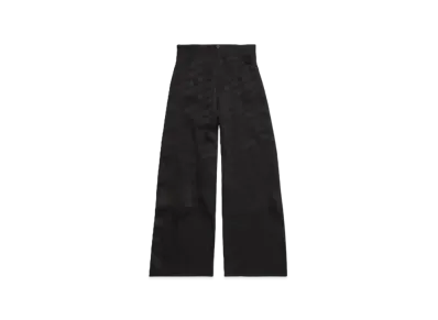 BALENCIAGA Women's BB Monogram Low Waist Fluid Pants "Black"