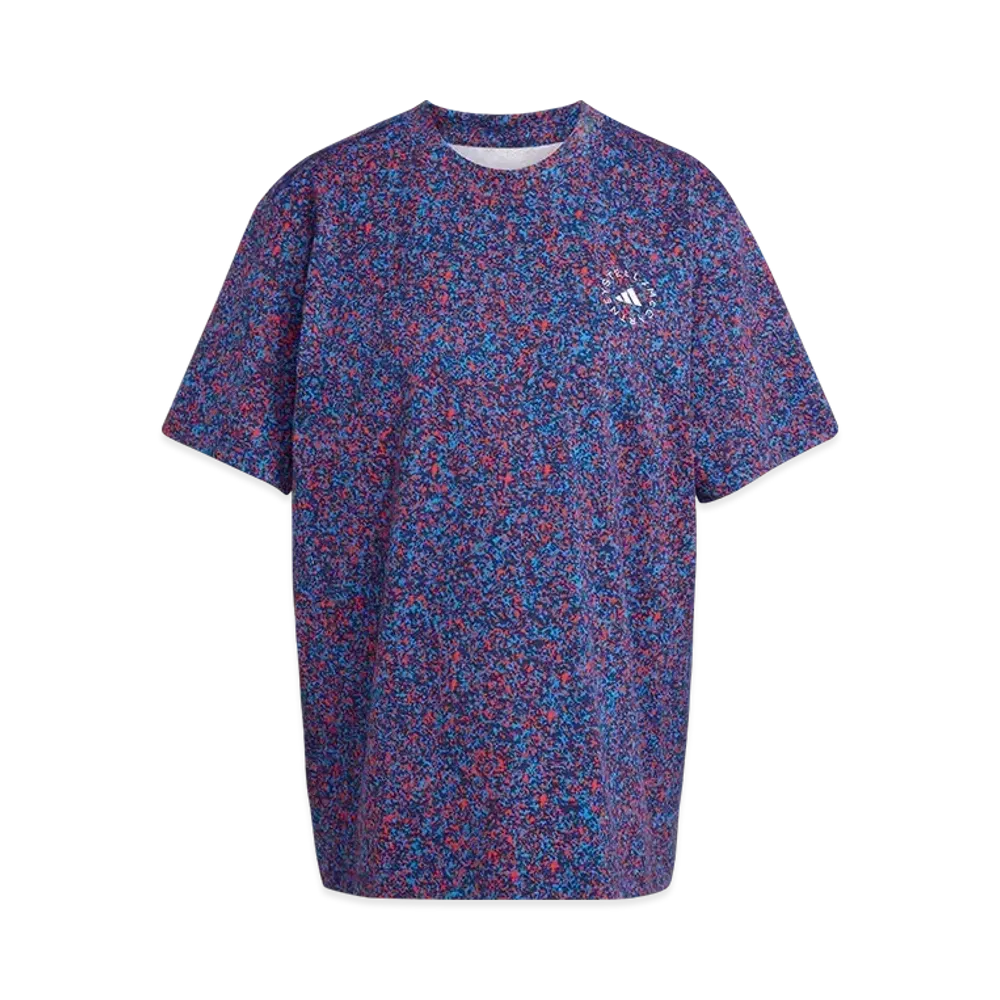 adidas by Stella McCartney Print Loose Short Sleeve T-shirt "White/Active Red/Team Navy Blue 2"