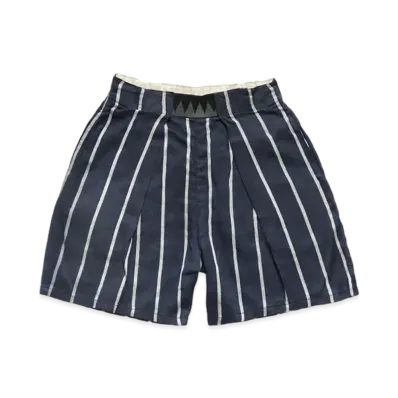 KAPITAL LINEN FILYS STRIPED EASY BEACH SHORT PANTS "Navy"