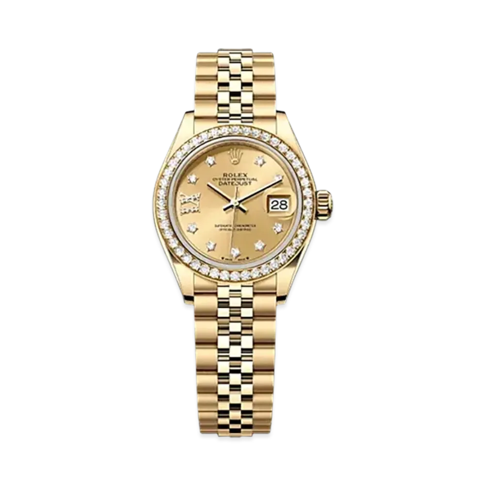 ROLEX Lady-Datejust 28mm Yellow Gold Diamond 279138RBR "Champagne-colour"