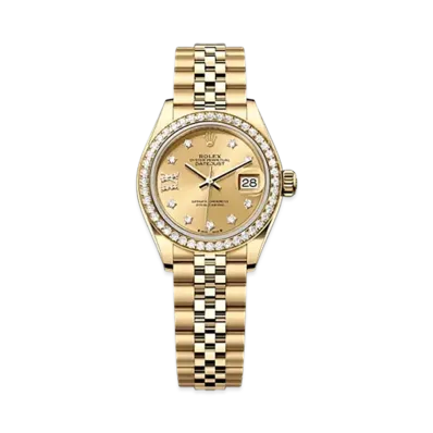 ROLEX Lady-Datejust 28mm Yellow Gold Diamond 279138RBR "Champagne-colour"
