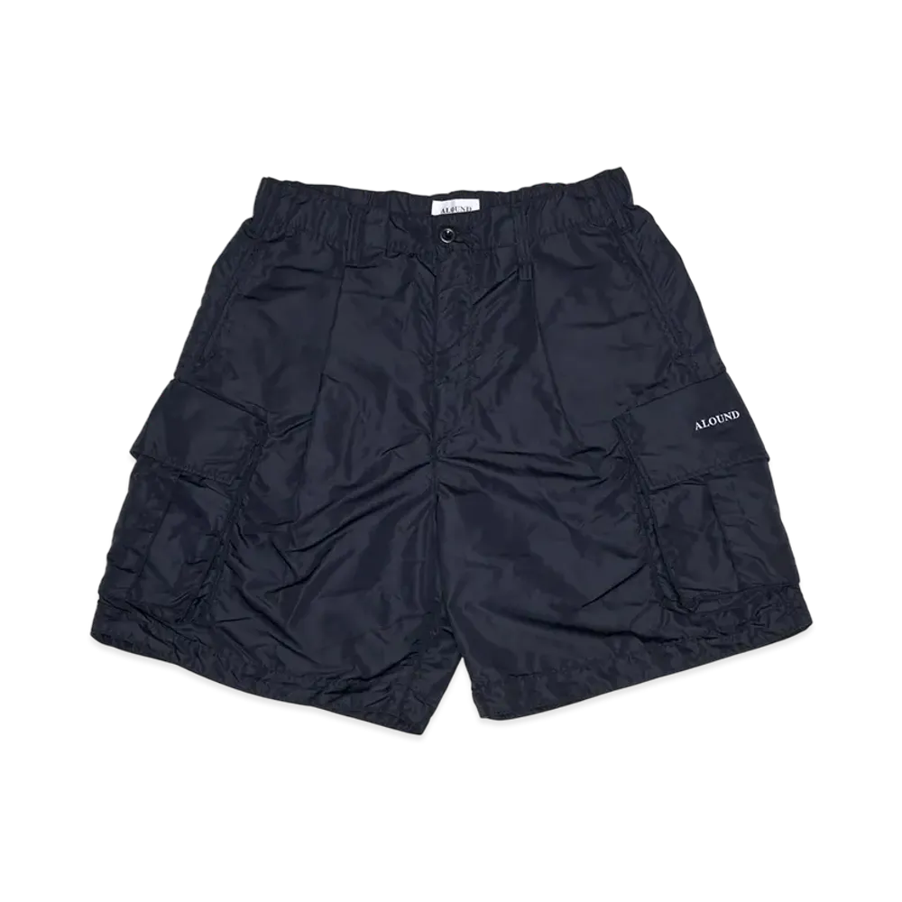 ALOUND Nylon Cargo Shorts "Black"