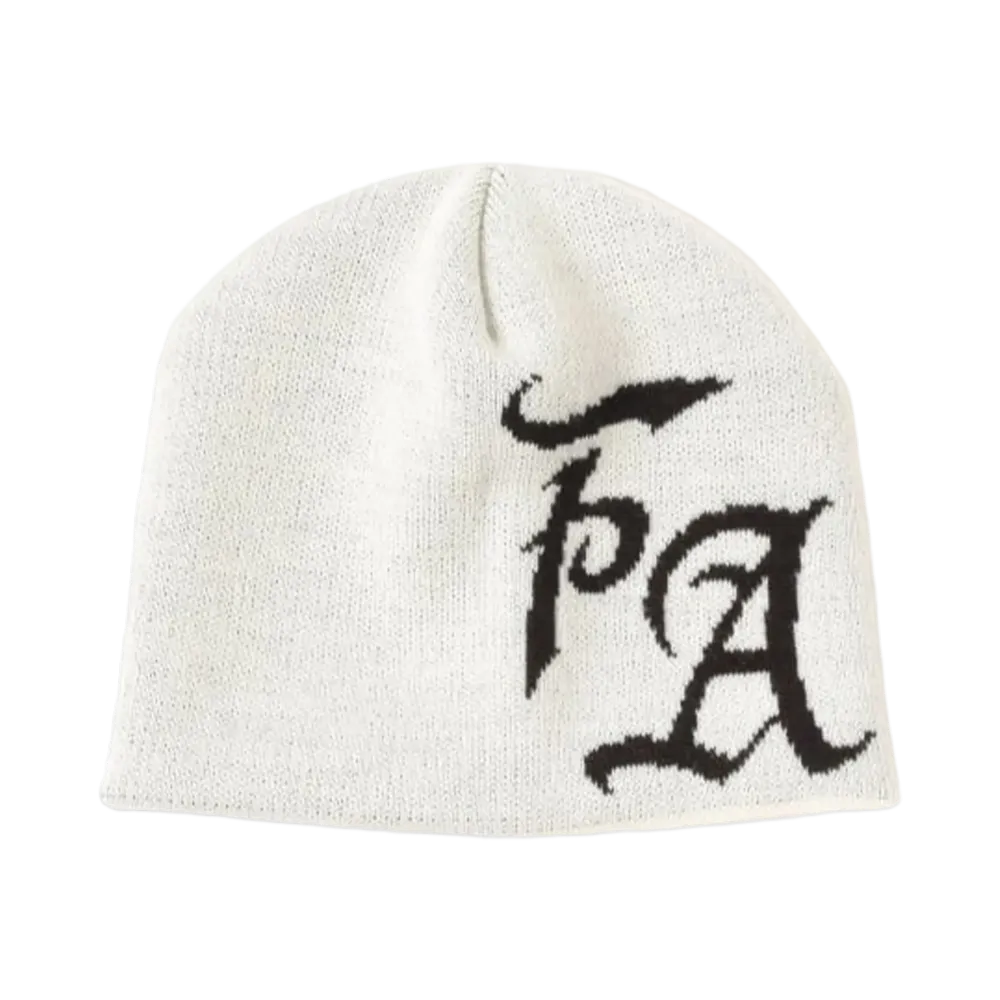 BEAMS FUTURE ARCHIVE FA Logo Beanie "White"
