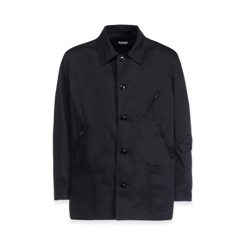 WILDSIDE YOHJI YAMAMOTO T/C Twill 5B Shirt Jacket "Black"
