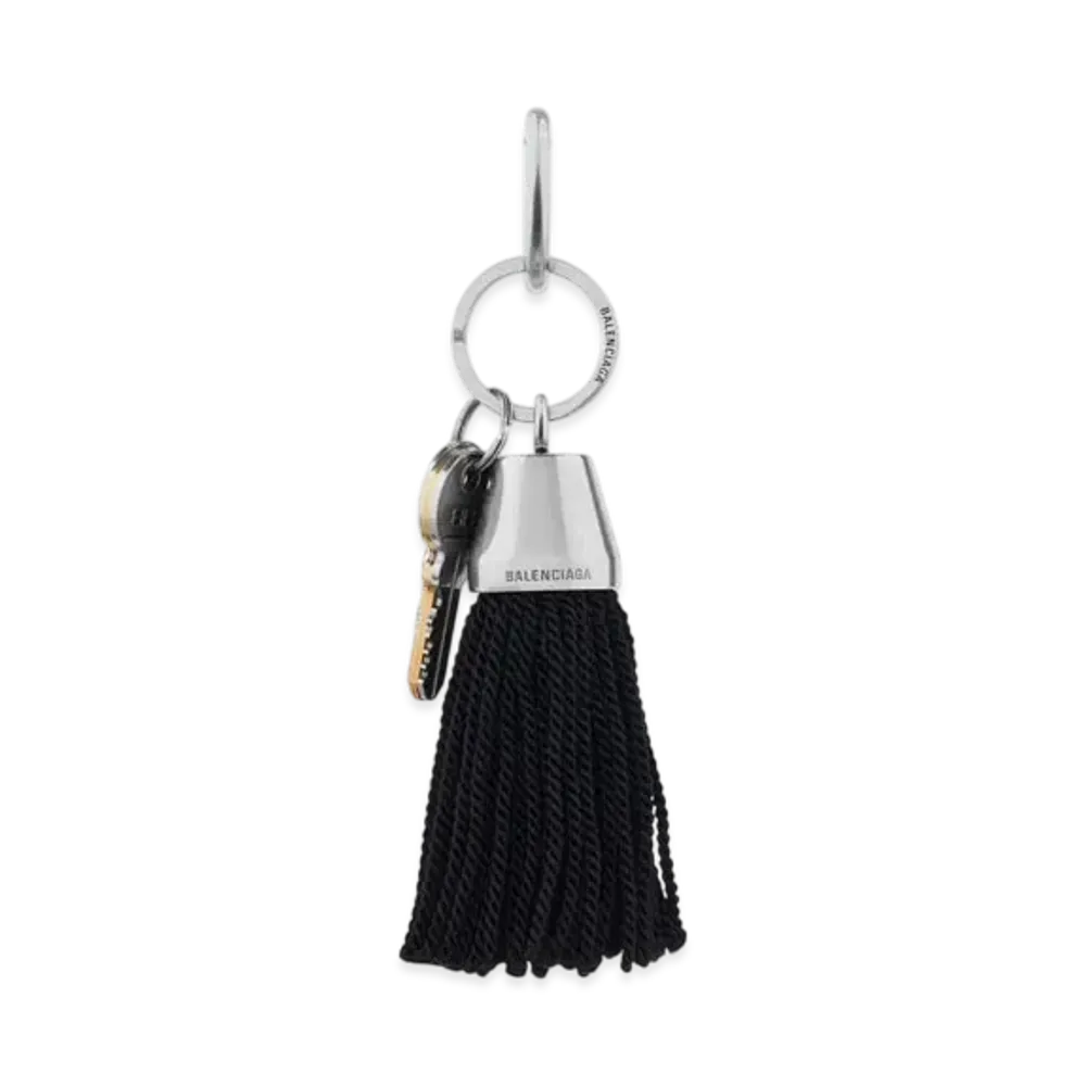 BALENCIAGA Keychain Pompom "Black"