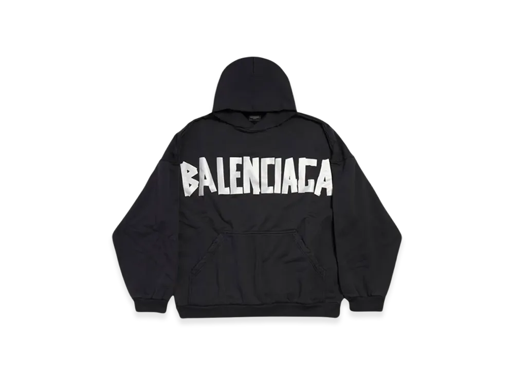 BALENCIAGA New Tape Type Hoodie Oversized "Black"