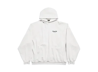 BALENCIAGA Beverly Hills Hoodie Oversized in Archetype Fleece "Off White/Black"