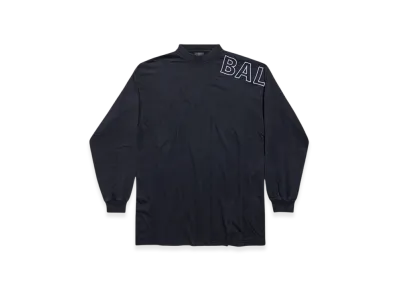 BALENCIAGA Outline Long Sleeve T-Shirt Oversized "Black Faded"