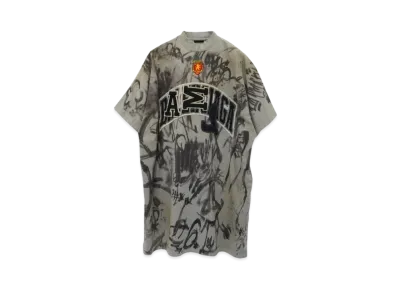 BALENCIAGA Skater T-shirt Oversized "Grey/Silver"