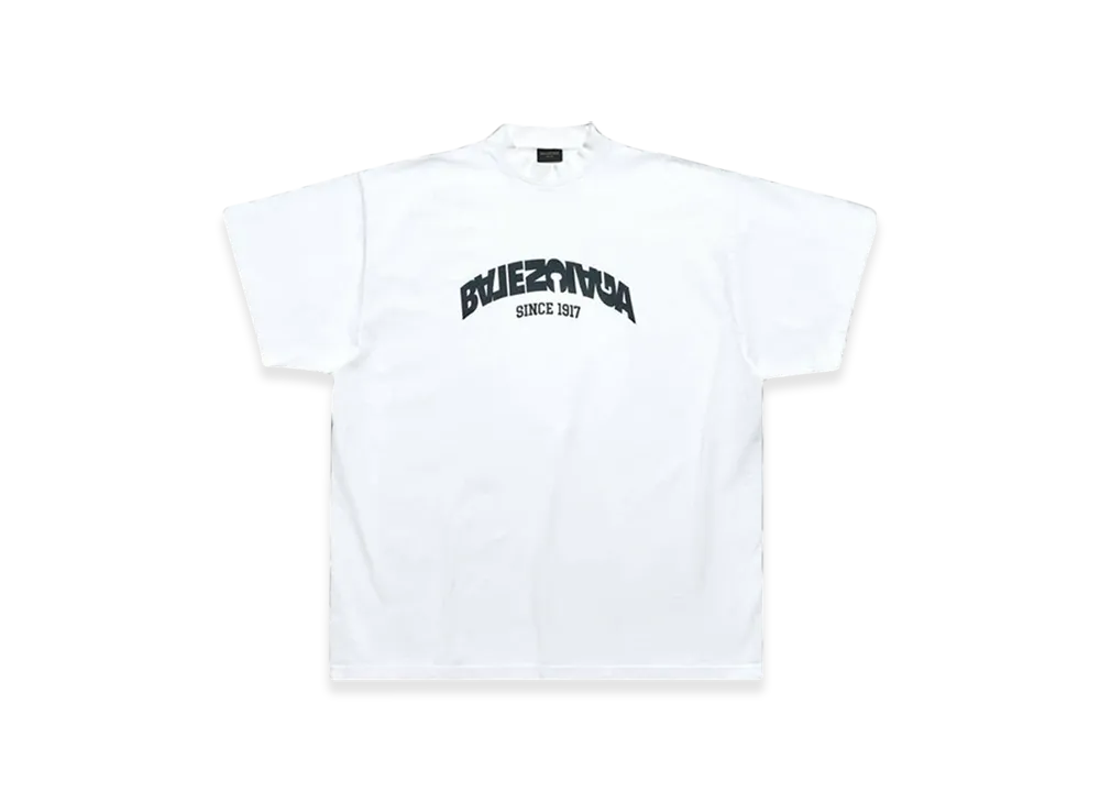 BALENCIAGA Back Flip T-Shirt Oversized "White Black"