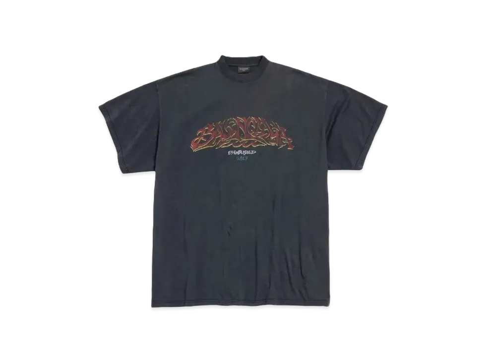 バレンシアガ オフショア Tシャツ オーバーサイズ "ブラック" 739028TPVM81568