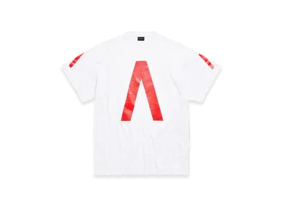 BALENCIAGA Music Archive Series Connected T-Shirt Oversized "Light Grey Red"