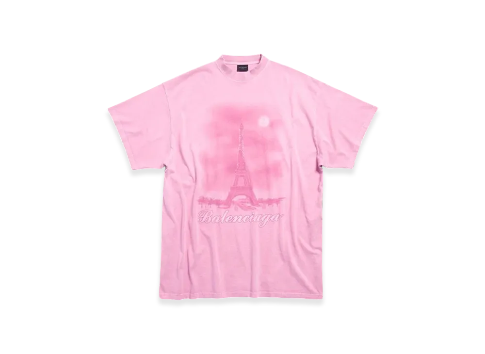 BALENCIAGA Paris Moon Oversized T-Shirt "Light Pink"